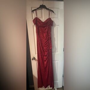 Red Sequin Gown